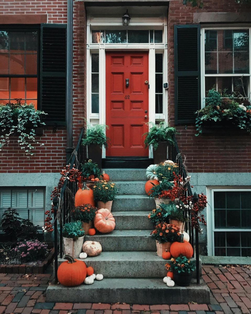 Many local families decorate for Halloween.
