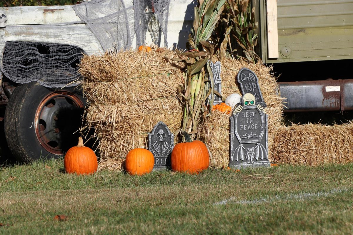 This maze combines haunted themes with a complicated path. 