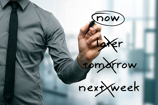 no procrastination concept -  do it now